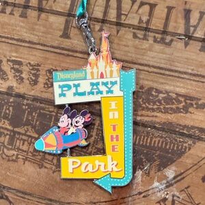 Disney Teal, Yellow & Pink Play In The Park Enamel Keychain